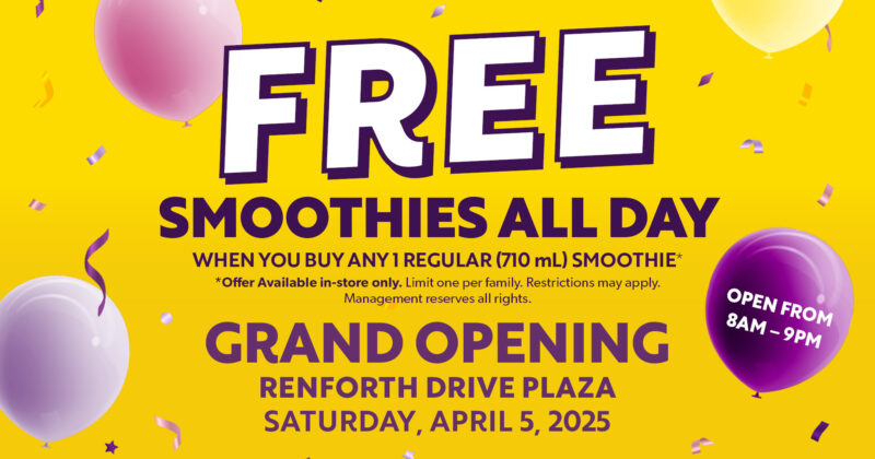 Booster Juice – Renforth Drive Plaza Grand Opening
