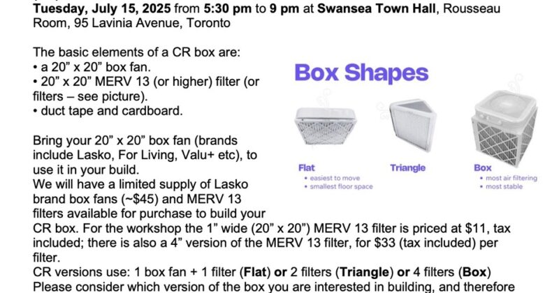 Green 13 : FREE WORKSHOP ON DIY AIR CLEANERS